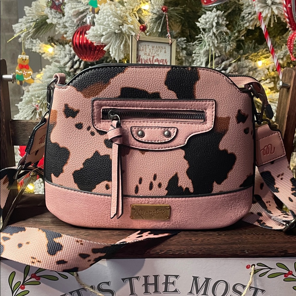 Wrangler Pink and Black Crossbody Bag
